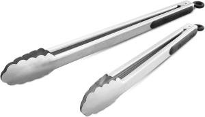 Stainless Steel BBQ Tongs Set - 14" & 16