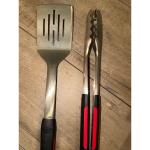 Stainless Steel BBQ Spatula and Tongs Set