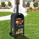 Costway Outdoor Wood Fire Pizza Oven Grill