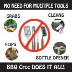 3-in-1 Light Barbecue Tool: Tongs, Spatula, Scraper