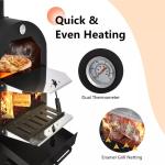 Costway Outdoor Wood Fire Pizza Oven Grill