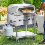30" Stainless Steel Propane Grill with Pizza Oven