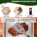 Ultimate Grilling Accessories Set: Spatula, Tongs, Knife