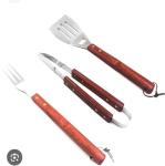 BBQ Tool Set with Wooden Handle Utensils