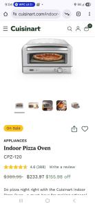 Cuisinart Countertop Pizza Oven with Pizza Stone