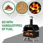 Wood Fired 2-Layer Outdoor Pizza Oven with Stone