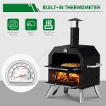 Wood Fired 2-Layer Outdoor Pizza Oven with Stone