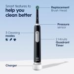 Rechargeable Black Electric Toothbrush with One Brush Head