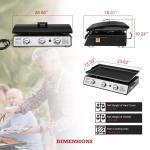 Royal Gourmet 3-Burner Portable Gas Grill Griddle