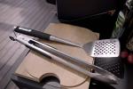 Stainless Steel Barbecue Tool Set: Spatula & Tongs