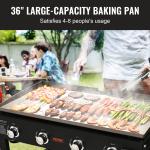 VEVOR 36" Outdoor Gas Griddle Grill with Lid