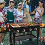 VEVOR 36" Outdoor Gas Griddle Grill with Lid