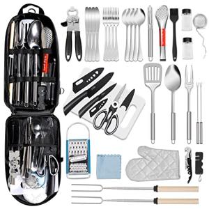 35-Piece Camping Kitchen Utensil Set for Grilling
