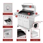 Royal Gourmet 6-Burner Stainless Steel Gas Grill