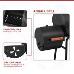 Royal Gourmet 30-Inch Charcoal Grill with Side Table