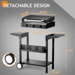46 Inch 3 Burner Gas Griddle Cooking Station