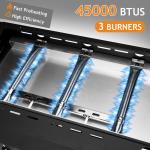 46 Inch 3 Burner Gas Griddle Cooking Station