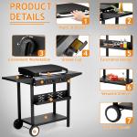 46 Inch 3 Burner Gas Griddle Cooking Station
