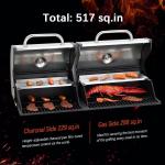 Dual Fuel BBQ Grill: Propane & Charcoal Combo