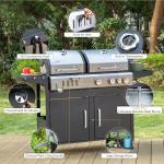 Dual Fuel BBQ Grill: Propane & Charcoal Combo