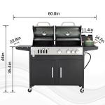 Dual Fuel BBQ Grill: Propane & Charcoal Combo
