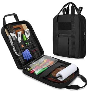 Portable Camp Utensil Organizer with Towel Holder