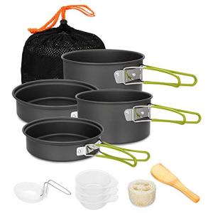 Gutsdoor 10-Piece Camping Cookware Set for 4