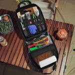 Portable Camp Utensil Organizer with Towel Holder