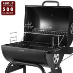 DNKMOR Barrel Charcoal Grill with Side Table