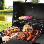 DNKMOR Barrel Charcoal Grill with Side Table