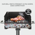 Heavy Duty In-Ground Charcoal Grill with Swivel