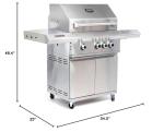Victory 3-Burner Propane Gas Grill with Side Burner