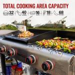 Royal Gourmet 4-Burner Propane Grill and Griddle Combo