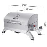 Royal Gourmet GT1001 Portable Gas Grill with Locking Lid