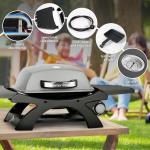 Portable 11500 BTU Tabletop Gas Grill with Shelves