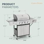 Captiva Designs 42,000 BTU Propane Grill with Side Burner