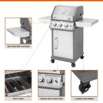 Royal Gourmet 3-Burner Propane Grill with Side Tables