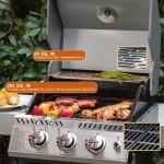 Royal Gourmet 3-Burner Propane Grill with Side Tables