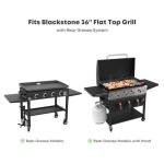 36" Stainless Steel Flat Top Griddle Grease System
