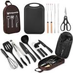 Portable Camping Cookware and Utensils Set