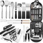 27-Piece Portable Camping Utensil Set for Grilling