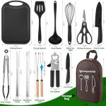 Portable Camping Cookware and Utensils Set