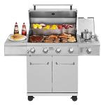 Monument Grills 4-Burner Propane Gas Grill with Side Burner