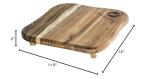 Koa Wood Grill Board with Legs for Easy Chopping