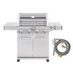 Monument Grills 4-Burner Natural Gas Grill Combo