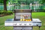 Monument Grills 4-Burner Propane Gas Grill with Side Burner