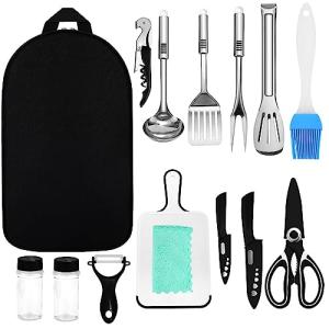 15-Piece Portable Camping Cooking Utensils Set