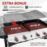 Royal Gourmet Propane Grill and Griddle Combo Set