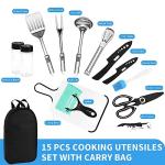 15-Piece Portable Camping Cooking Utensils Set