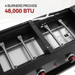 Royal Gourmet 4-Burner Propane Grill and Griddle Combo